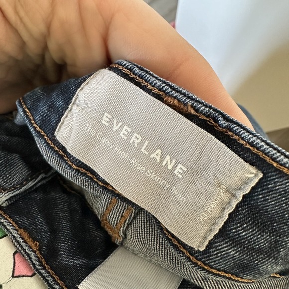 Everlane The Curvy High Rise Skinny Jeans Womens 29 Western‎ Boho Denim Dark Wsh - Picture 4 of 7